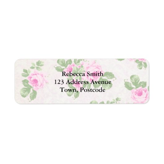  roze roze bloemkool etiket (Voorkant)