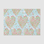 roze roze bloemkool hartsblauw ontspringen tissuepapier (Voorkant)