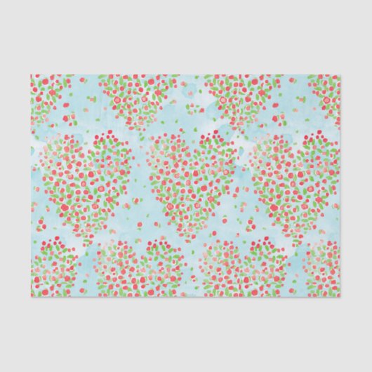 roze roze bloemkool hartsblauw ontspringen tissuepapier (Voorkant)