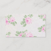 roze roze bloemkool visitekaartje (Achterkant)