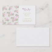  roze roze bloemkool visitekaartje (Voorkant / Achterkant)