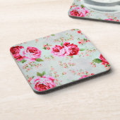  Roze Roze bloemkoraal Drankjes Onderzetter (Linkerzijde)