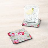  Roze Roze bloemkoraal Drankjes Onderzetter (Rechterzijde)