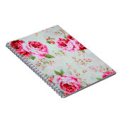 Roze Roze bloemkoraal Notitieboek (Rechterzijde)