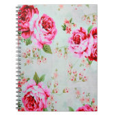 Roze Roze bloemkoraal Notitieboek (Voorkant)