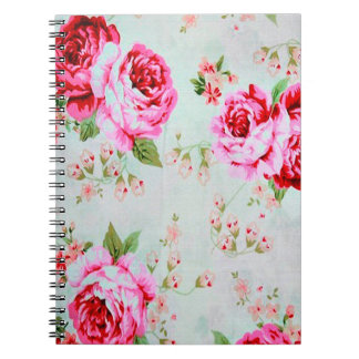  Roze Roze bloemkoraal Notitieboek