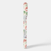 roze roze bloemmonogram blokpatroon Case-Mate iPhone case (Achterkant / Rechts)