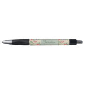 roze roze bloempatroon gepersonaliseerd pen (Voorkant)