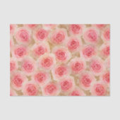 roze roze bloempatroon tissuepapier (Voorkant)