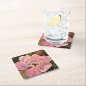 Roze roze bloesem Geopend fijn Kunstolie schildere Kartonnen Onderzetters (Insitu)