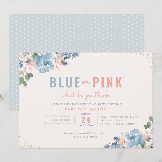 roze roze bloesem kaart (Voorkant / Achterkant)