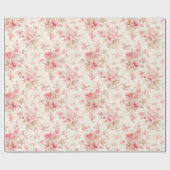 Roze roze bloesems cadeaupapier (Vlak)