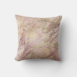 Roze Roze Blush Gold Blush Metallic Marble Monoc Kussen