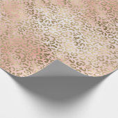 Roze Roze Blush Gold Leopard Print Cadeaupapier (Hoek)