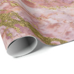 Roze Roze Blush Gold Marble Shiny Glam Cadeaupapier<br><div class="desc">Minimalisme en elegantie,  afhankelijk van de werkelijke ontwikkeling van de binnenbekleding. Voor veel luxe glam-gelegenheden</div>