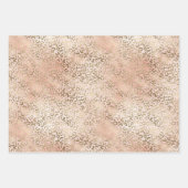 Roze Roze Blush Gold Zebra print Inpakpapier Vel (Voorkant 2)