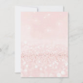 Roze Roze Blush pastel Glitter Vrijgezellenfeest Kaart (Achterkant)