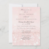 Roze Roze Blush pastel Glitter Vrijgezellenfeest Kaart (Voorkant)