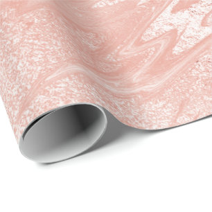 Roze Roze Blush Powder Marble Molten Pastel VIP Cadeaupapier