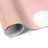 Roze Roze Blush Vonkastjes Glitter Bridal Cadeaupapier (Rol Hoek)