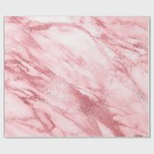 Roze Roze Blush White marble Molten Pastel VIP Cadeaupapier (Vlak)