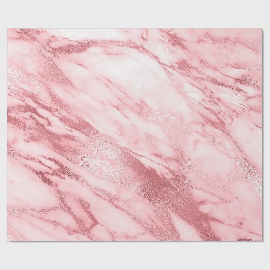 Roze Roze Blush White marble Molten Pastel VIP Cadeaupapier (Vlak)