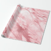 Roze Roze Blush White marble Molten Pastel VIP Cadeaupapier (Uitgerold)