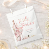 Roze Roze Boho Bloemblaadjes en Prosecco Bloem Bedankzakje (Geknipt)
