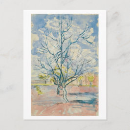 Roze roze bomen van Gogh Fine Art Briefkaart