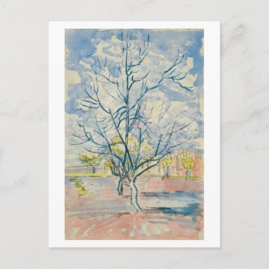 Roze roze bomen van Gogh Fine Art Briefkaart (Voorkant)