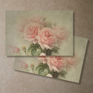 roze roze boomkorren met snijbiet ontleent aan on tissuepapier