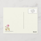 roze roze botanische afdrukken briefkaart (Achterkant)