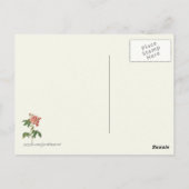 roze roze botanische afdrukken briefkaart (Achterkant)