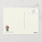  roze roze botanische afdrukken briefkaart (Achterkant)