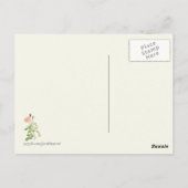 roze roze botanische afdrukken briefkaart (Achterkant)