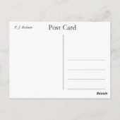  roze roze botanische illustratie, Redoute Briefkaart (Achterkant)