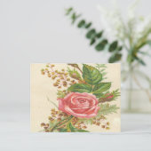 Roze Roze Briefkaart (Staand voorkant)