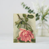 Roze Roze Briefkaart (Staand voorkant)