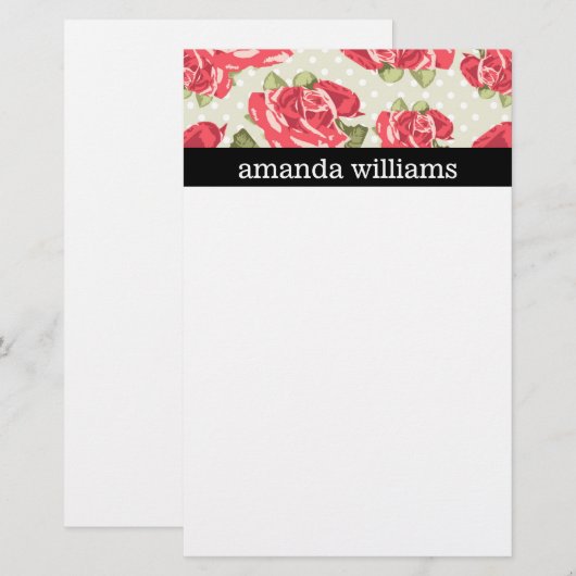  Roze Roze Briefpapier (Voorkant / Achterkant)