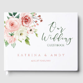 Roze roze bruidbruistoets gastenboek