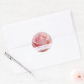 Roze Roze Bruiloft Envelop Seal Sticker Sjabloon (Envelop)