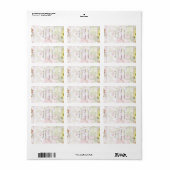 Roze Roze Bruiloft Lip Balm Label (Full Sheet)