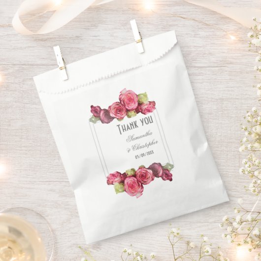 Roze roze bruinbruin bedankzakje (Geknipt)