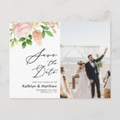 Roze roze bruine bruinbruidsbruinbruid sparen de d aankondigingskaart (Voorkant)