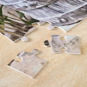 Roze roze bruine druppels legpuzzel (Zijkant)