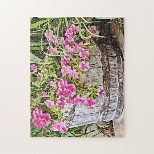 Roze roze bruine druppels legpuzzel (Verticaal)