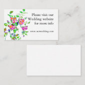  roze roze bruinroze bruidskaart informatiekaartje (Voorkant / Achterkant)