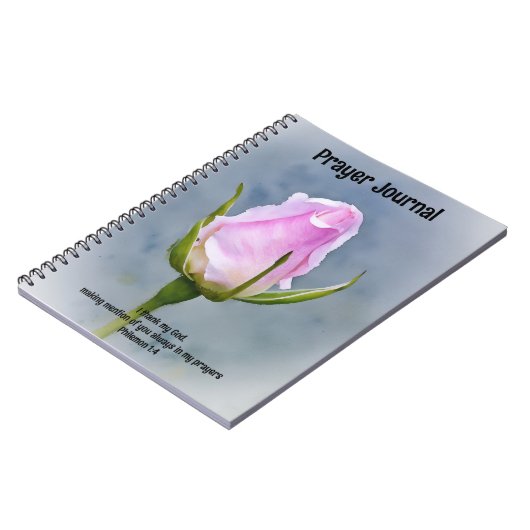  Roze Roze Bud Art Prayer Journal Notitieboek (Linkerzijde)