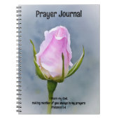  Roze Roze Bud Art Prayer Journal Notitieboek (Voorkant)