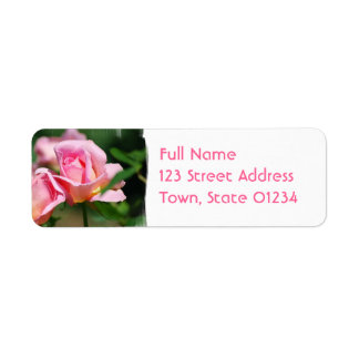Roze Roze Bud Mailing Labels